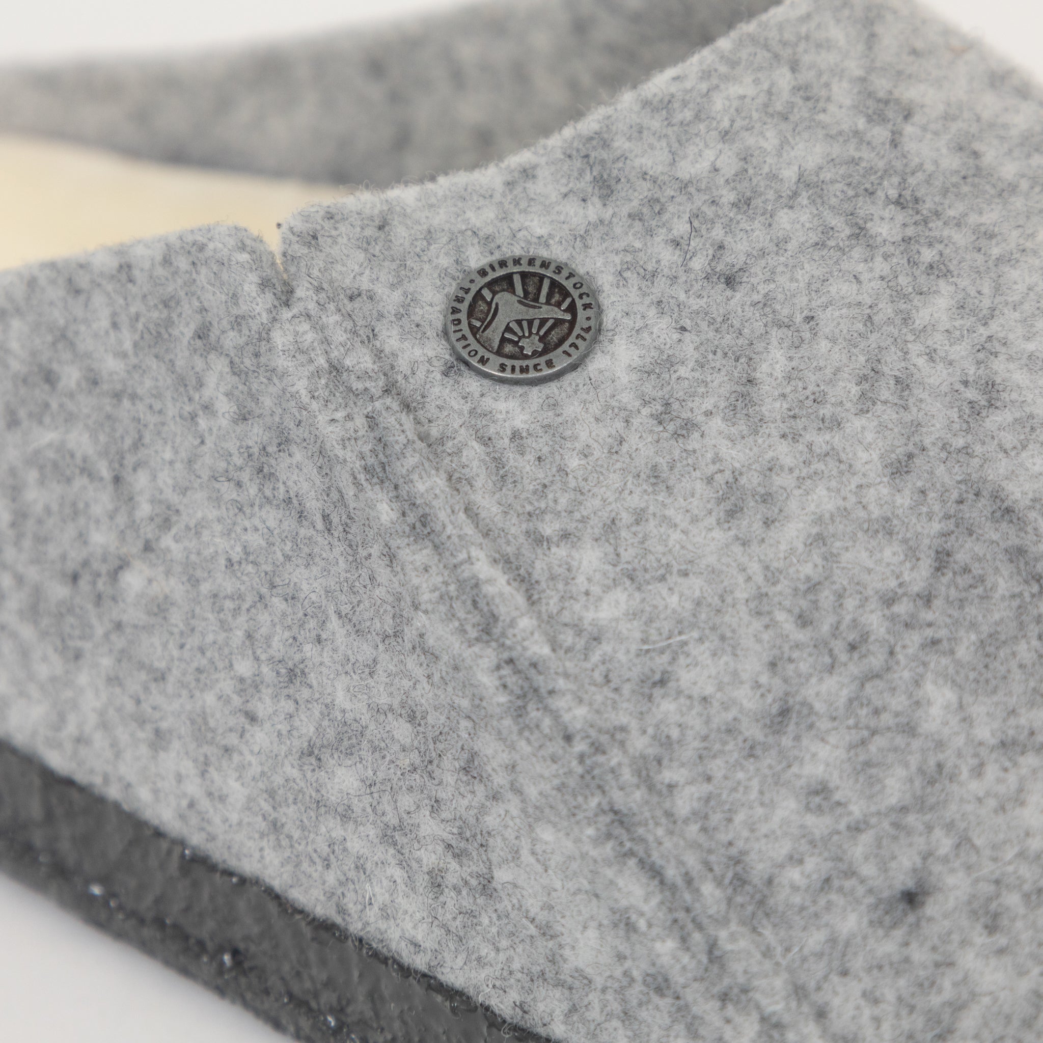 BIRKENSTOCK Zermatt Wool Sherling Slippers in LIGHT GREY