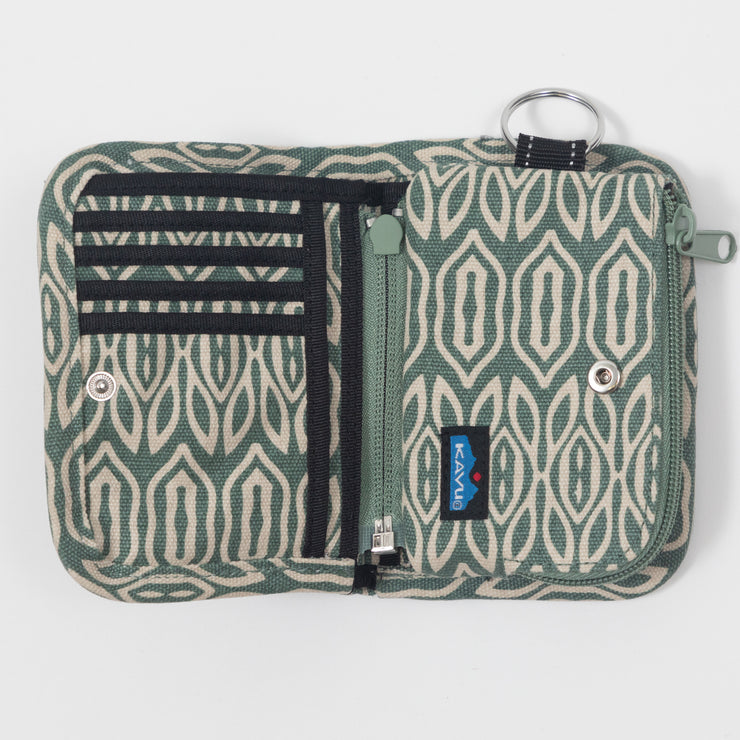 KAVU Zippy Bi-fold Wallet in GREEN