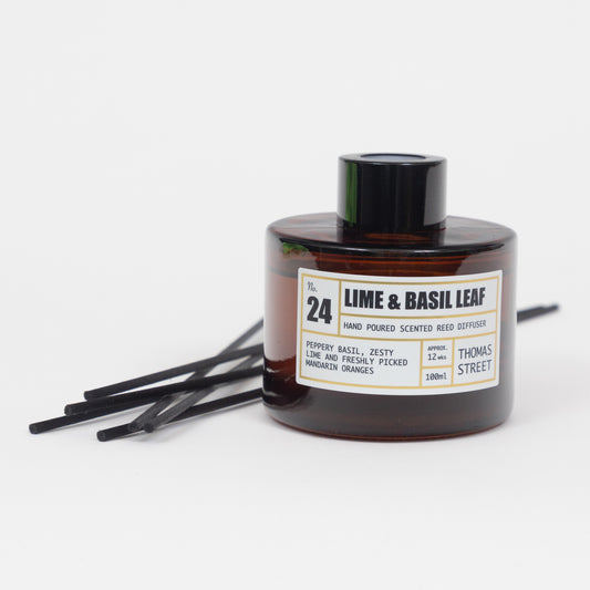 THOMAS STREET CANDLES #24 Lime & Basil Leaf Reed Diffuser (100ml)