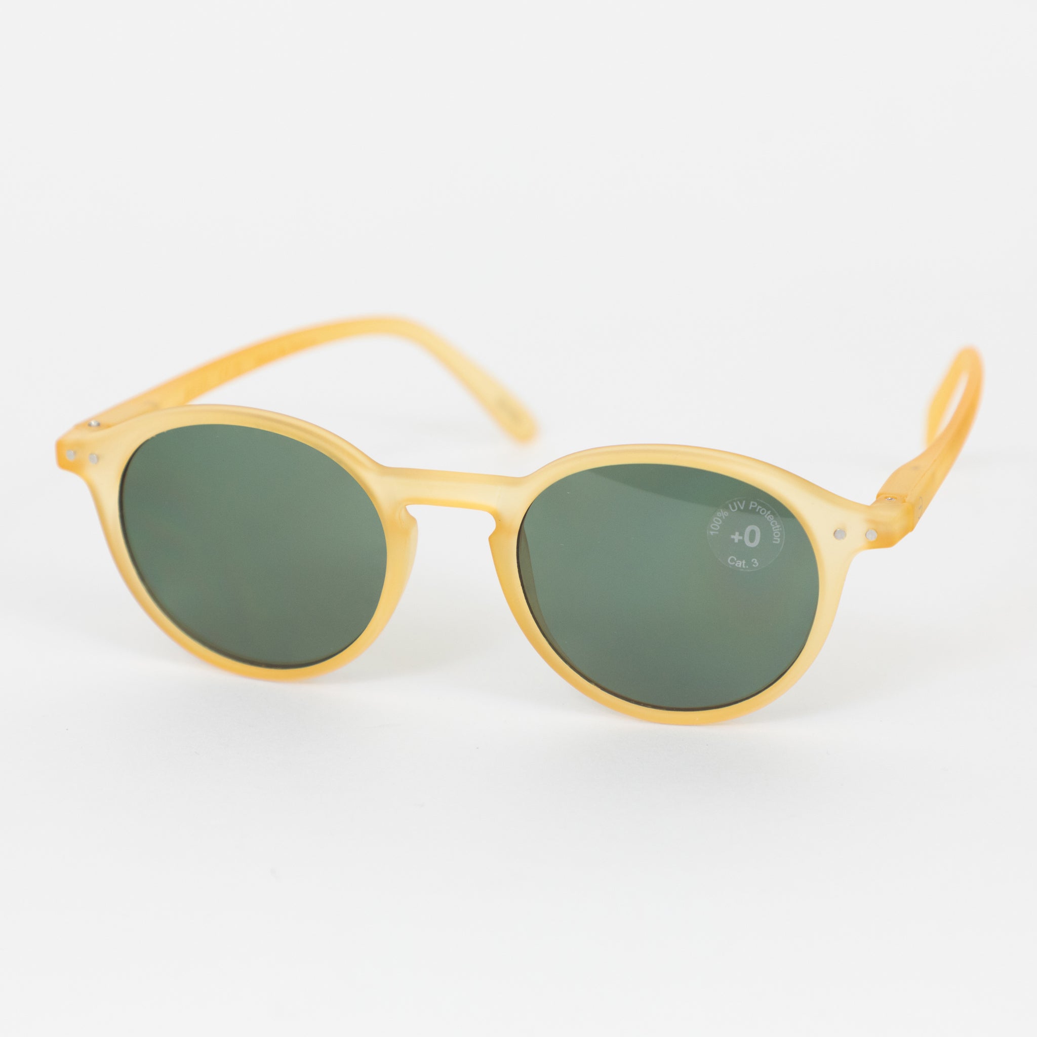IZIPIZI #D The Iconic Round Sunglasses in YELLOW HONEY
