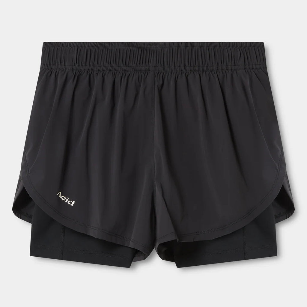 Women's ACID RUNNING 2-in-1 Shorts in Black