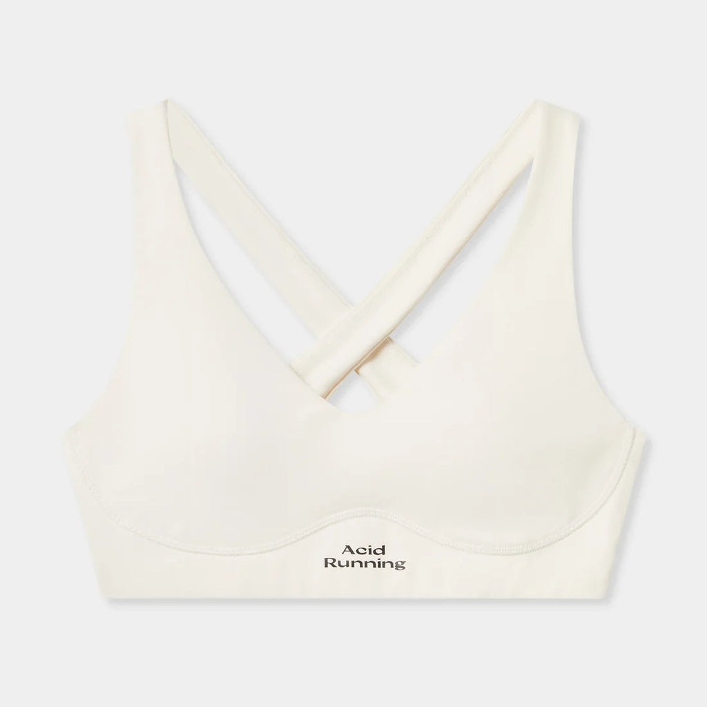 Womens ACID RUNNING Low Impact Running Bra in Bone