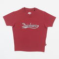 Red t-shirt with 'Dickies' logo on a white background