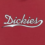Dickies logo on a red background