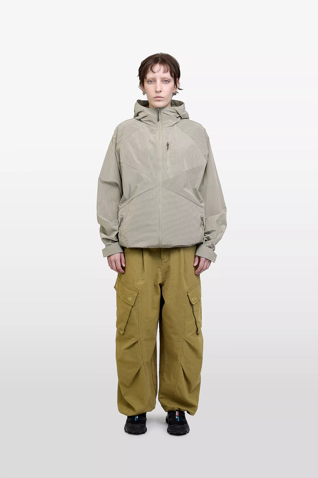 ELLIKER Arkle Ripstop Jacket in Stone