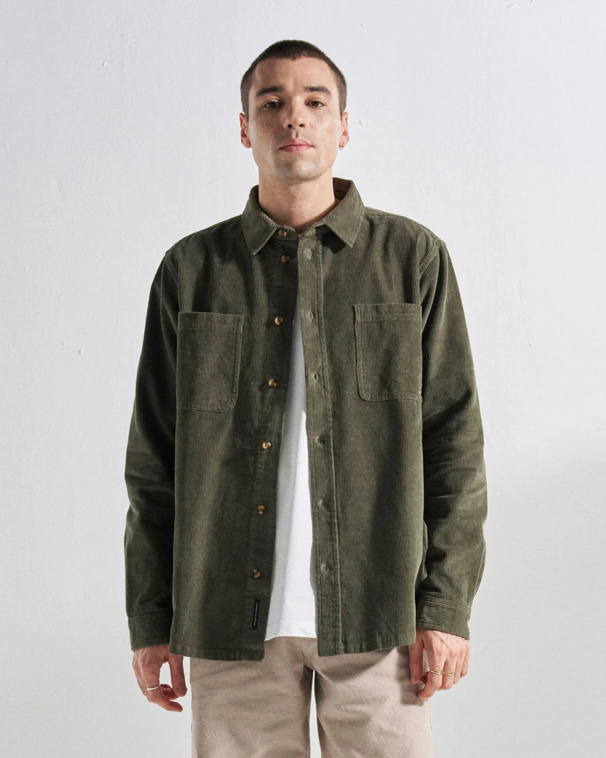 PASSENGER Backcountry Cord Shirt in DUSTY OLIVE