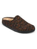 Womens BIRKENSTOCK Amsterdam Felt Slippers in Leopard Print