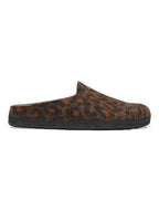 Womens BIRKENSTOCK Amsterdam Felt Slippers in Leopard Print