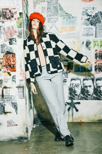 Womens BRIXTON Delilah Sherpa Jacket in BLACK & WHITE