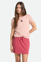 Womens BRIXTON Two Boots Slim T-Shirt in Pink