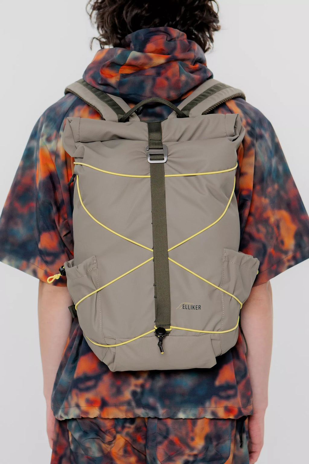 ELLIKER Dayle Roll Top Backpack 21/25L in TAUPE