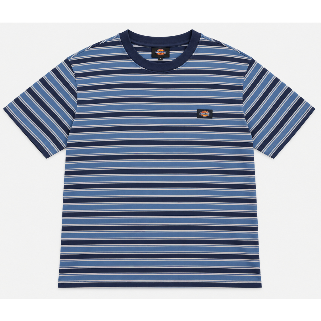 DICKIES Stripe T-Shirt in Navy Blue