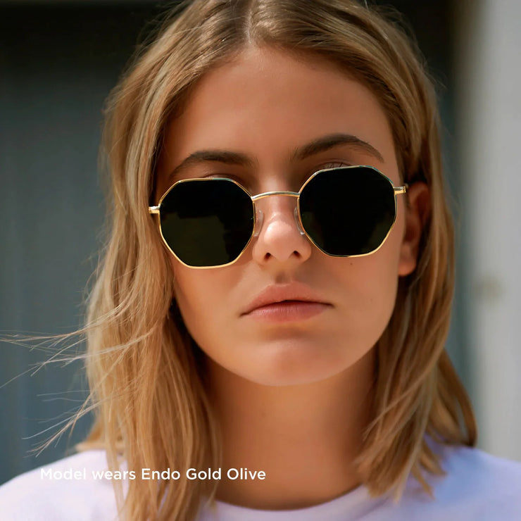 MELLER Endo Retro Sunglasses in ALL BLACK