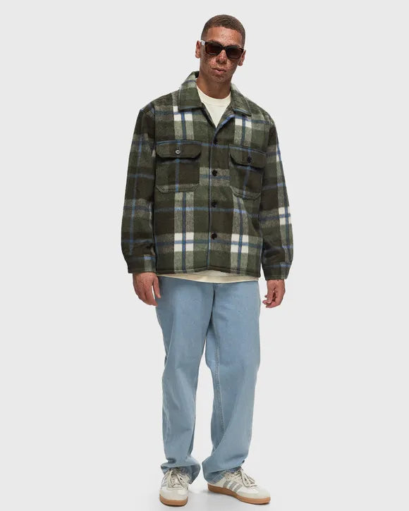 OBEY Stanton Shirt Jacket in GREEN