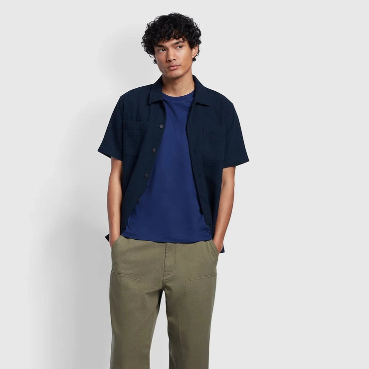 FARAH Danny Short Sleeve T-Shirt in DARK NAVY