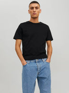 JACK & JONES Organic Cotton Basic T-Shirt in BLACK
