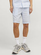 JACK & JONES Striped Textured Shorts in LIGHT BLUE