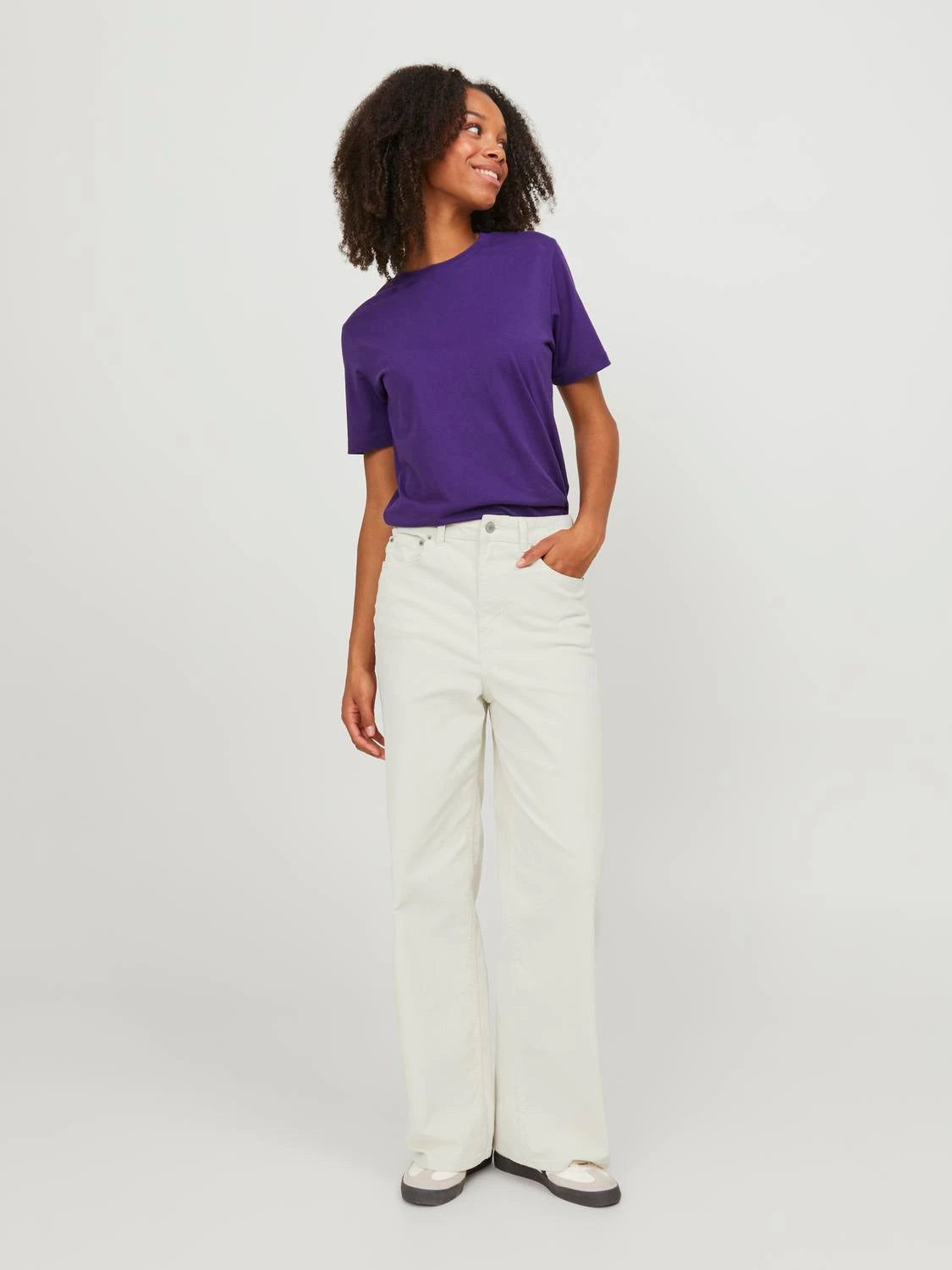Womens JJXX Gelly Corduroy Jeans in CREAM
