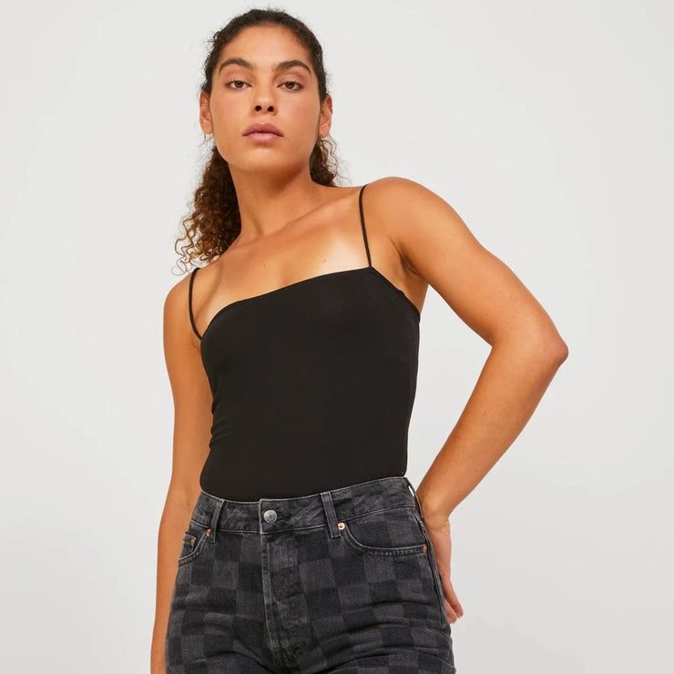 Womens JJXX Spaghetti Strap Bodysuit in BLACK