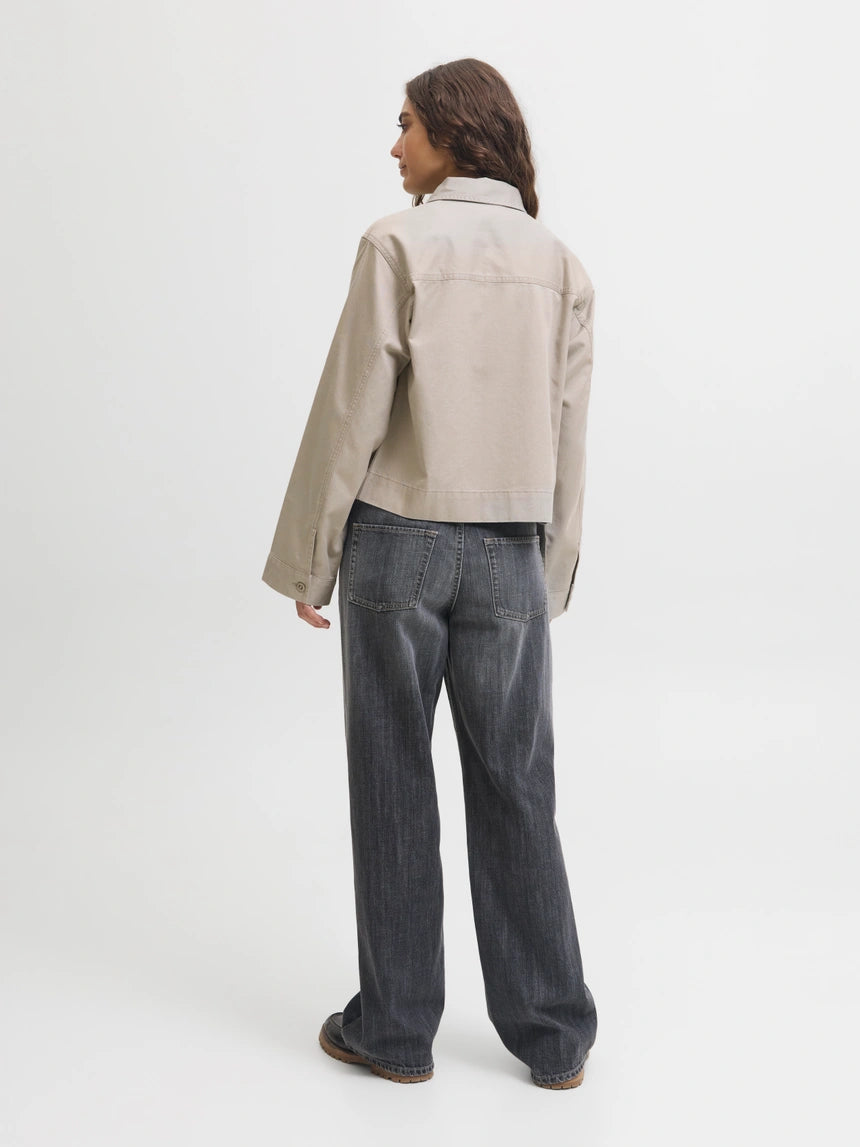 Womens JJXX Katy Overshirt in BEIGE