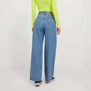 Womens JJXX Tokyo Wide Fit Ripped Jeans in LIGHT BLUE DENIM