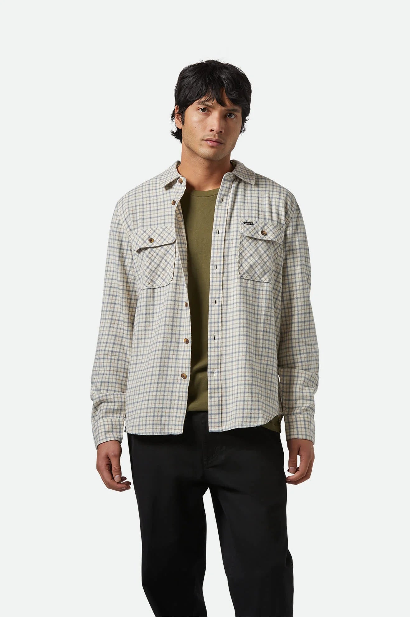 Brixton Shirt being worn open 