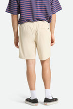 BRIXTON Everyday Corduroy Shorts in Whitecap