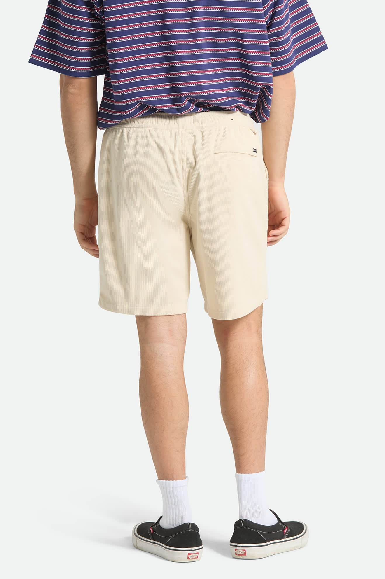 BRIXTON Everyday Corduroy Shorts in Whitecap