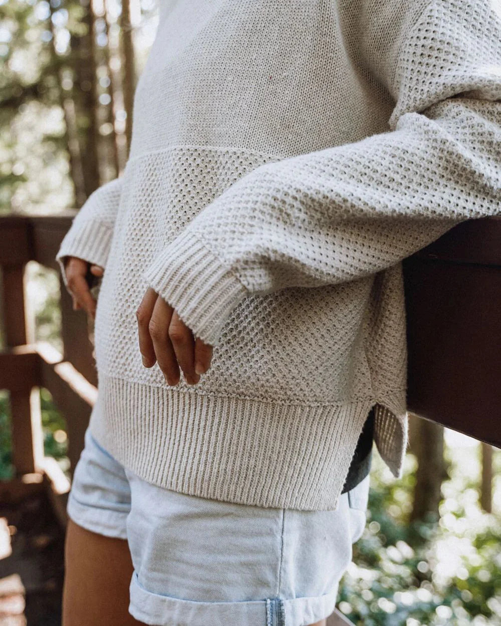 Women's PASSENGER Cove Knitted Jumper in OFF WHITE