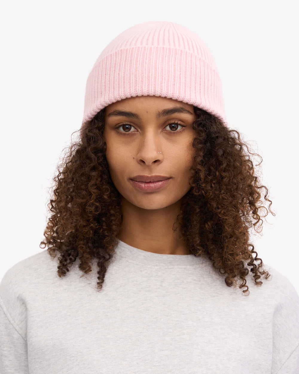 COLORFUL STANDARD Merino Wool Beanie in FADED PINK