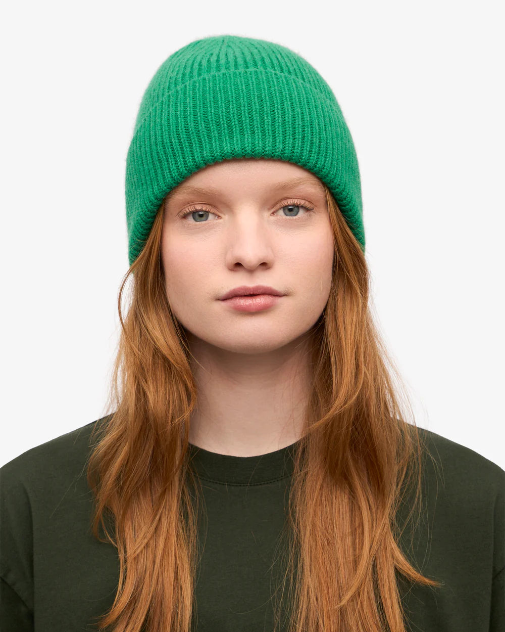 COLORFUL STANDARD Merino Wool Beanie in KELLY GREEN
