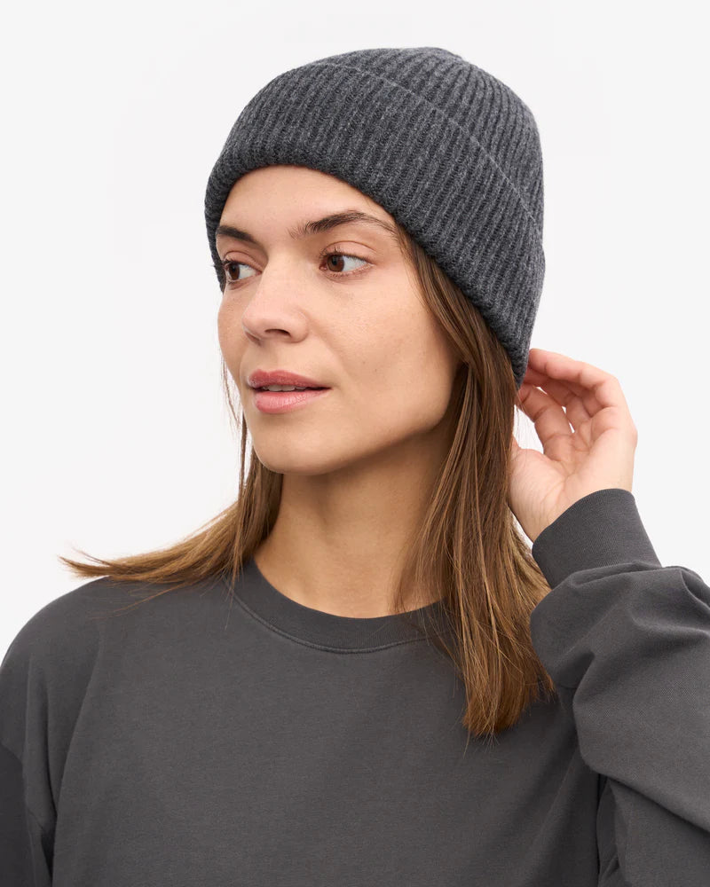 COLORFUL STANDARD Merino Wool Beanie in LAVA GREY