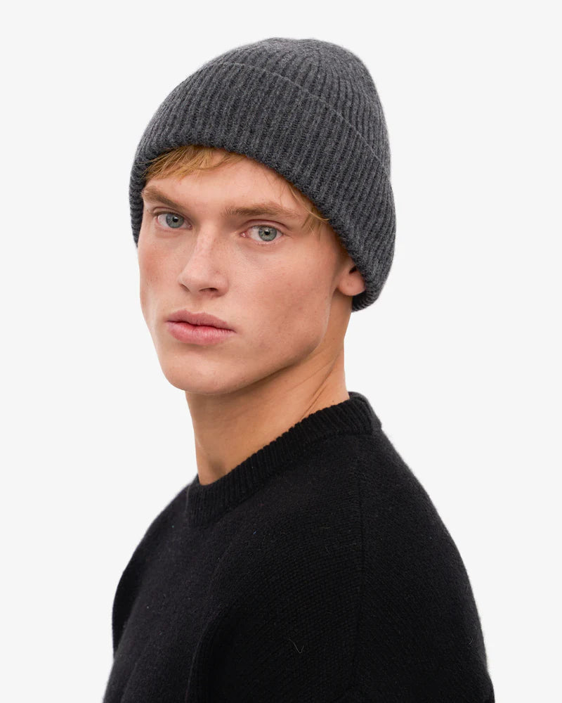 COLORFUL STANDARD Merino Wool Beanie in LAVA GREY