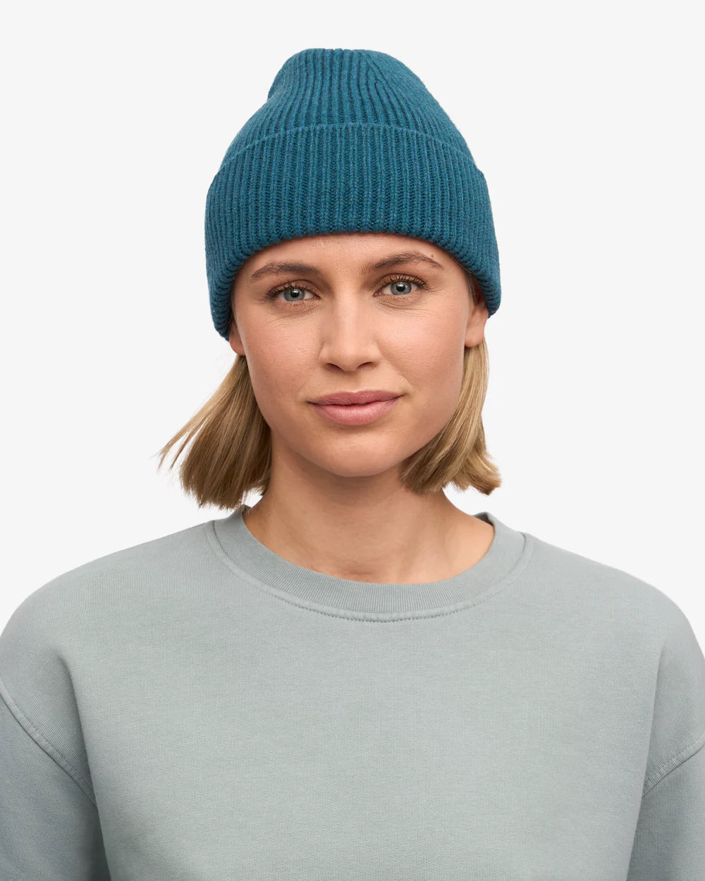 COLORFUL STANDARD Merino Wool Beanie in OCEAN GREEN