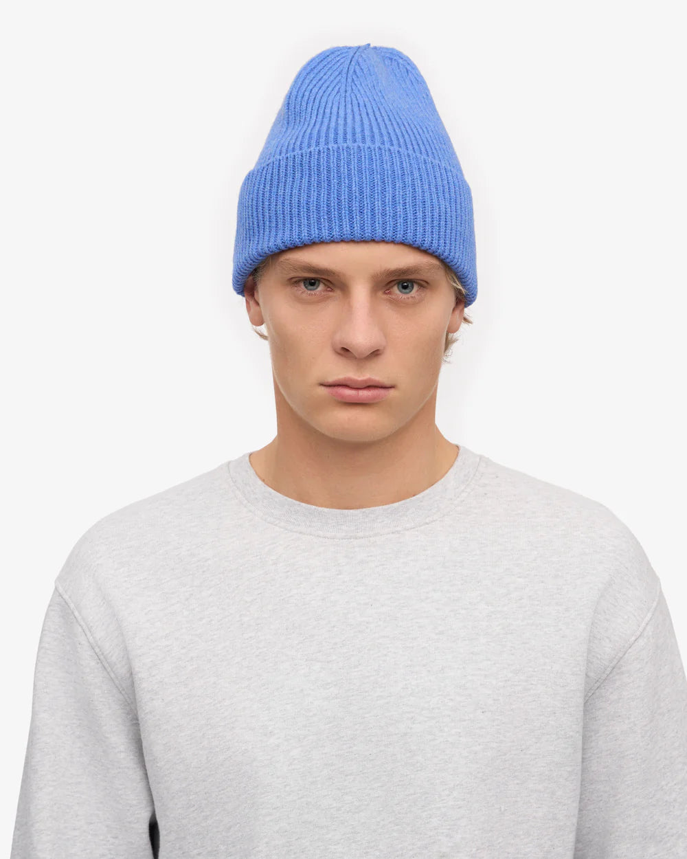 COLORFUL STANDARD Merino Wool Beanie in PACIFIC BLUE