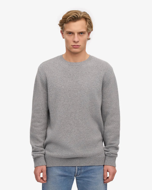 COLORFUL STANDARD Classic Merino Wool Crew in HEATHER GREY