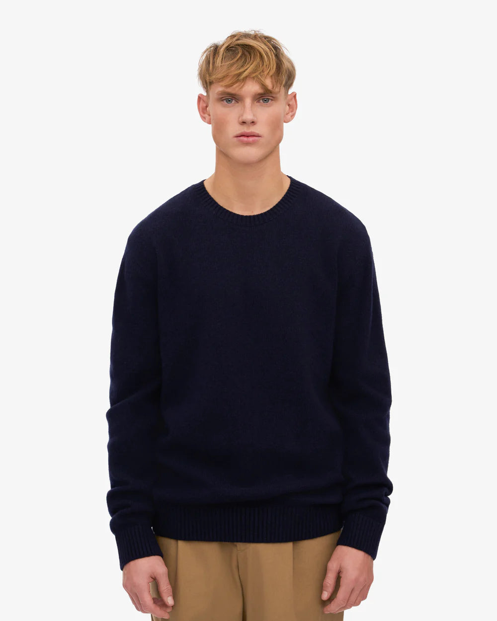 COLORFUL STANDARD Classic Merino Wool Crew in NAVY BLUE