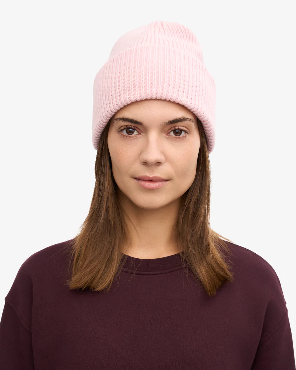 COLORFUL STANDARD Merino Wool Beanie in FADED PINK