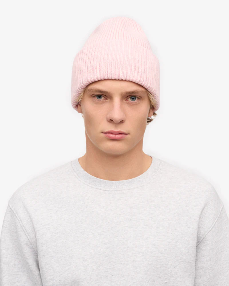 COLORFUL STANDARD Merino Wool Beanie in FADED PINK