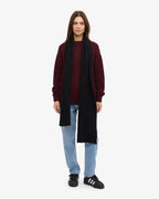 COLORFUL STANDARD Merino Wool Scarf in DEEP BLACK
