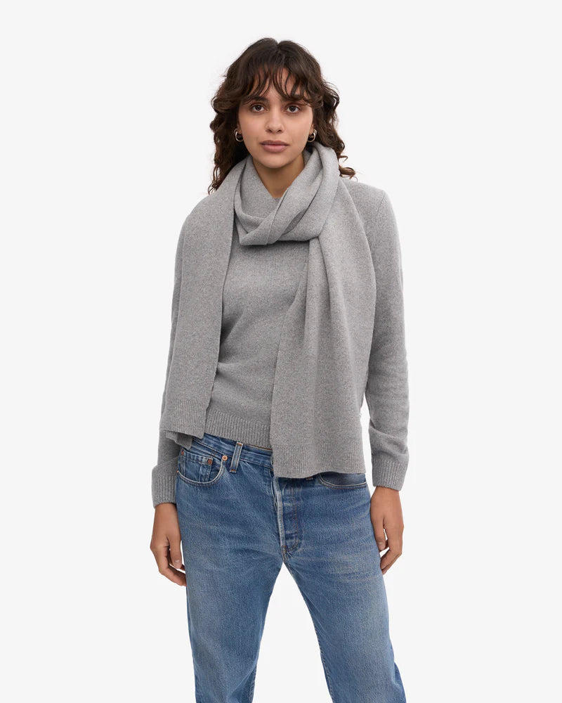 COLORFUL STANDARD Merino Wool Scarf in HEATHER GREY