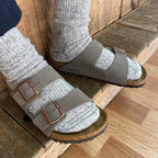 Womens BIRKENSTOCK Twist Thick Socks in LIGHT GRAY
