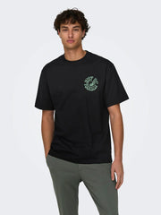 ONLY & SONS Lance Life T-Shirt in BLACK