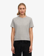 Womens COLORFUL STANDARD Boxy Crop Top in Heather Grey