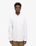 COLORFUL STANDARD Button Down Long Sleeve Shirt in WHITE