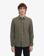 COLORFUL STANDARD Organic Flannel Shirt in DUSTY OLIVE