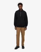 COLORFUL STANDARD Organic Quarter Zip in Deep Black