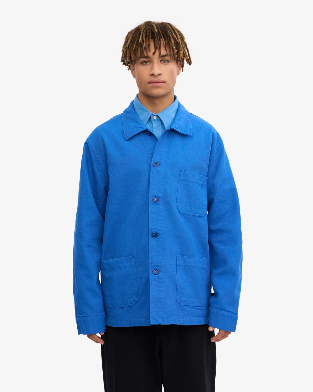 COLORFUL STANDARD Organic Workwear Jacket in Pacific Blue