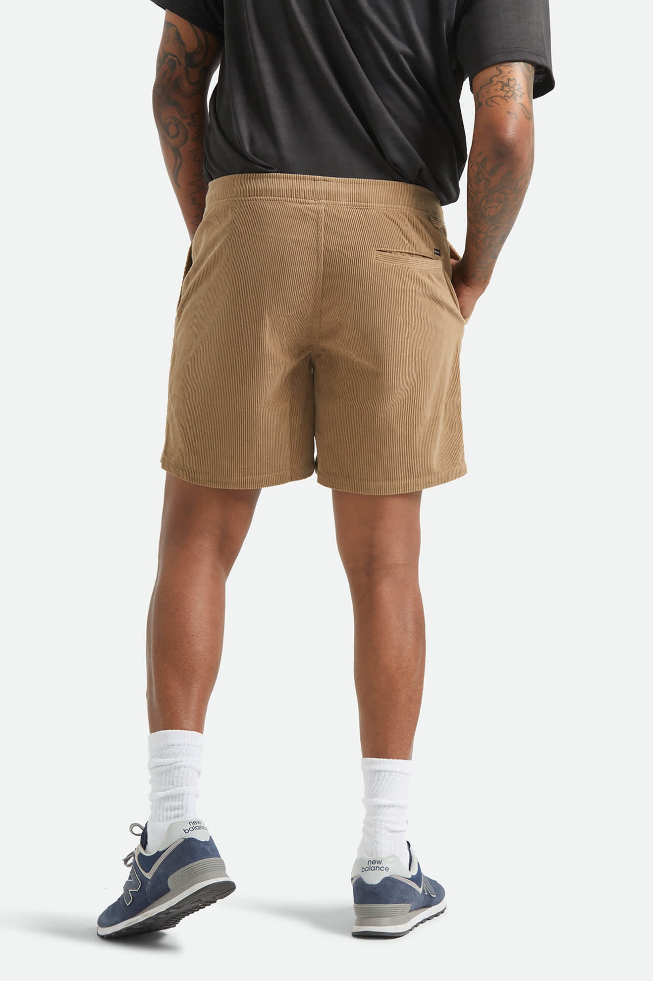 BRIXTON Everyday Corduroy Shorts in Vintage Khaki