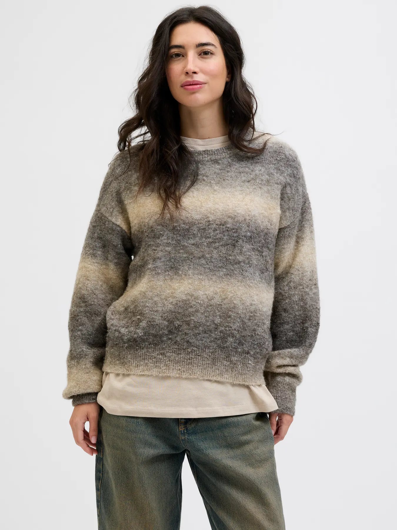 Womens JJXX Amira Knitted Jumper in BEIGE